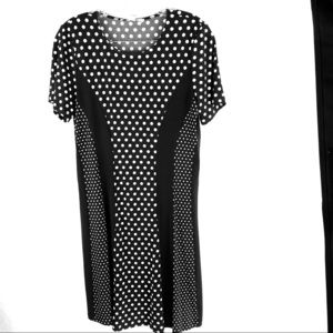 NEW Michael Kors Sz XL POLKA DOT print COMBO DRESS